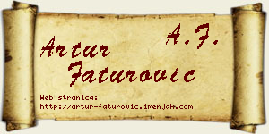Artur Faturović vizit kartica